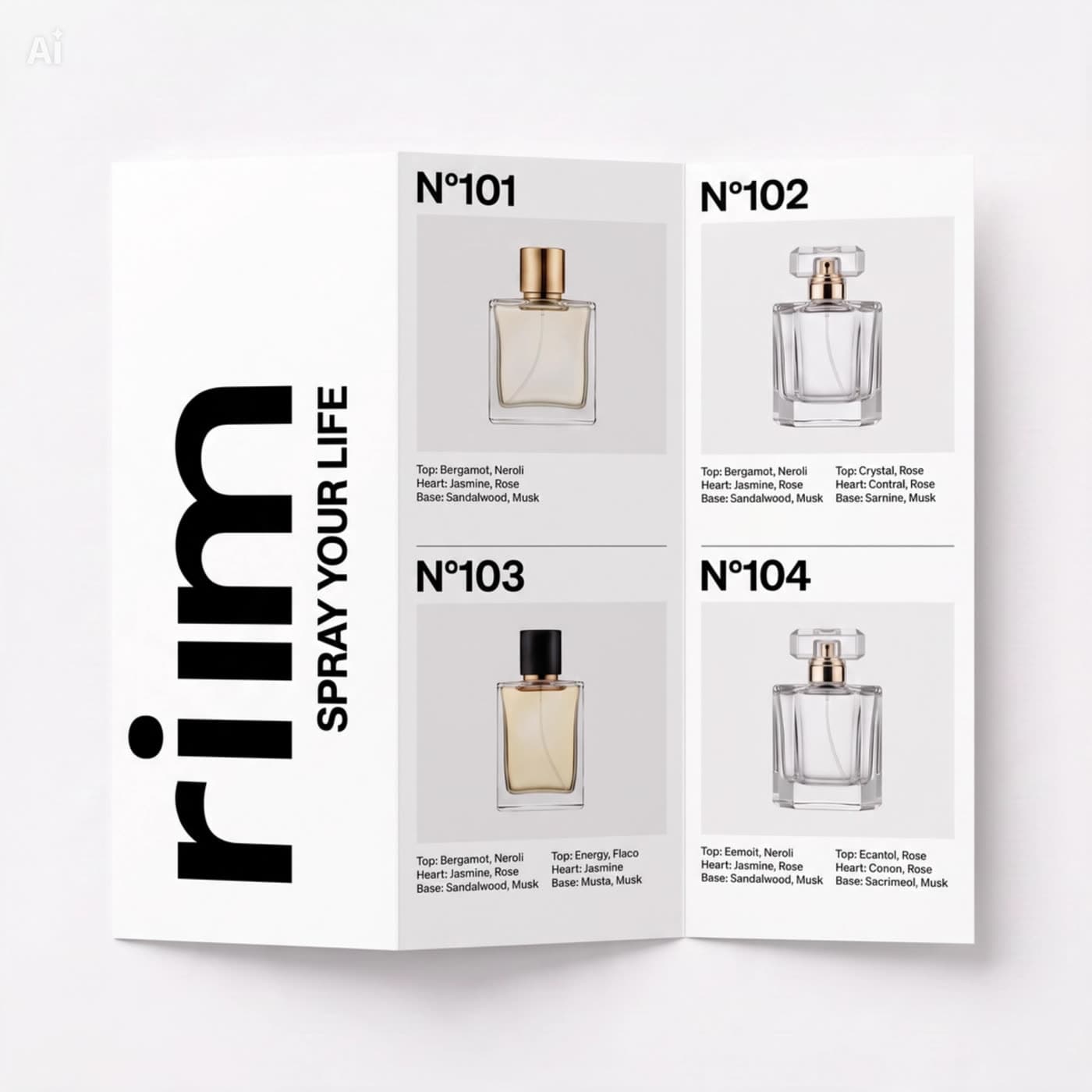 The RIM signature fragrance catalogue